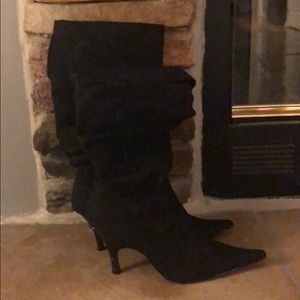 Women’s Black Suede Knee Boots